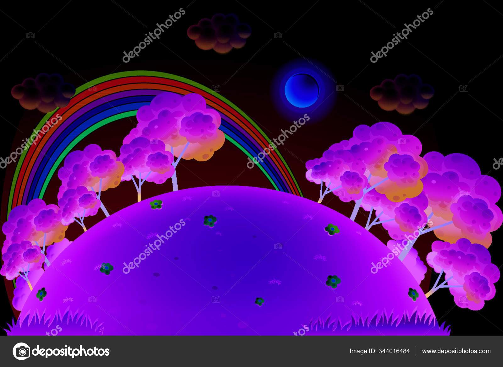 Illustration Hill White Background Stock Vector by ©YAYImages 344016484