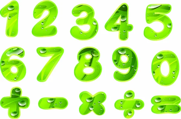 Illustration Numbers Signs White Background — Stock Vector