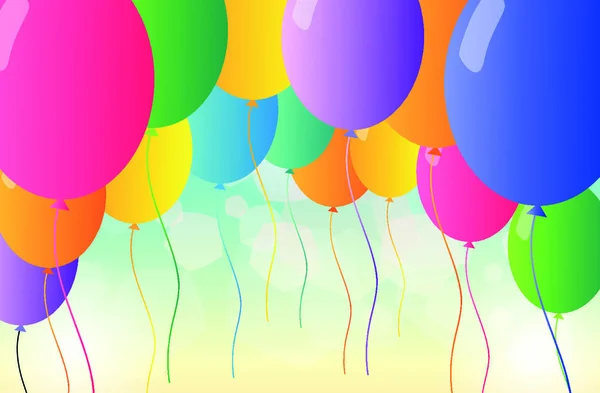 Ilustracja Kolorowych Balonów Imprezę — Wektor stockowy
