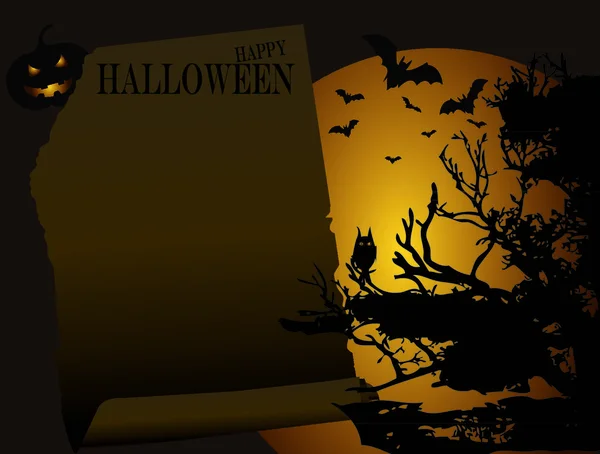 Die Halloween Vektorkarte Vektor Kunst Hintergrund — Stockvektor