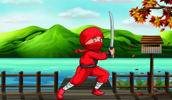 ninja Garoto desenho animado conceito 19975273 Vetor no Vecteezy