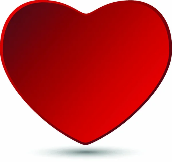 Vector Valentine Day Heart White Background — Stock Vector
