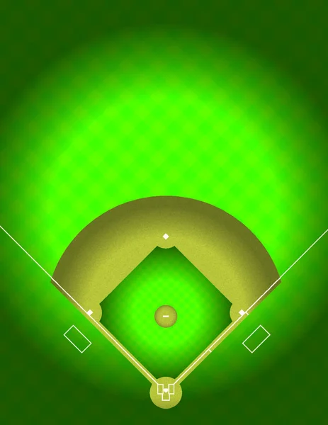 Vector Illustration Arial View Baseball Field Eps File Contains Transparencies — Stock Vector