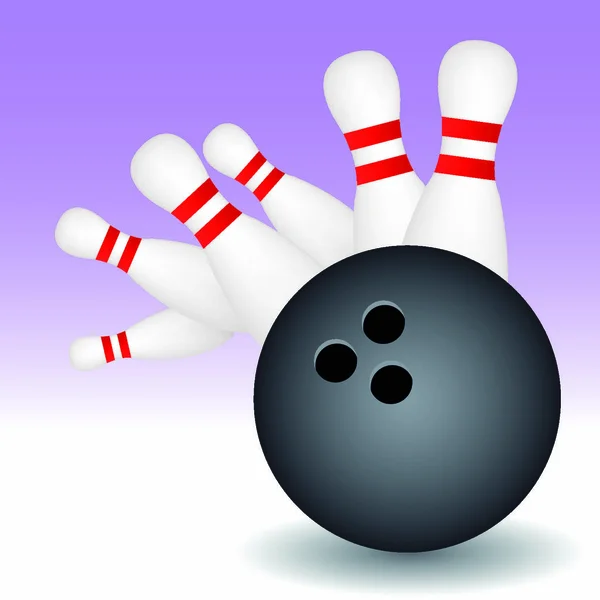 Vektor Illustration Bowling Boll — Stock vektor