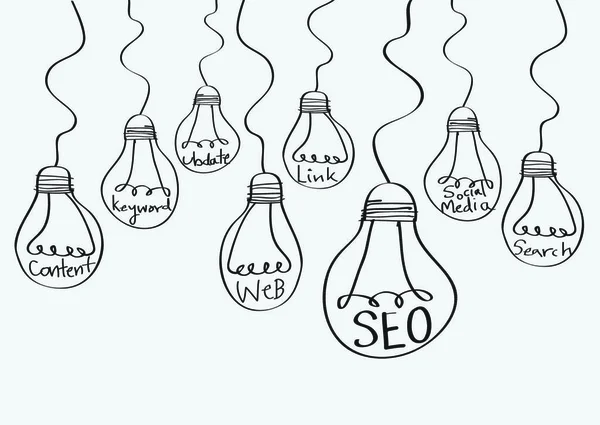 Seo Idea Optimisation Des Moteurs Recherche Seo — Image vectorielle