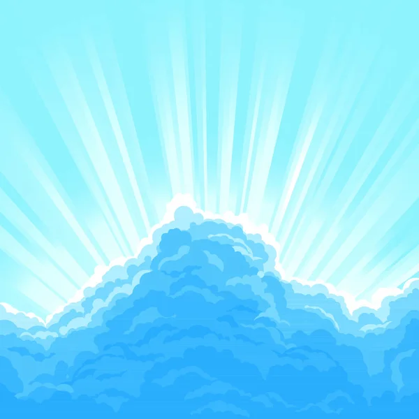 Sonne Hinter Wolken Editierbare Vektorillustration — Stockvektor