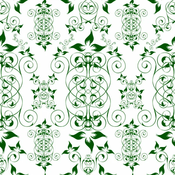 Elegant Seamless Floral Wallpaper Vector Illustration — Stock Vector