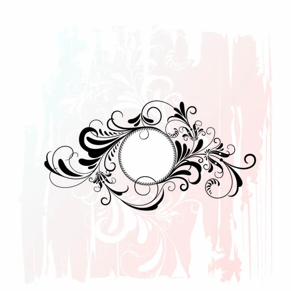 Círculo Decorativo Florece Ornamento Ilustración Vectorial Editable — Vector de stock