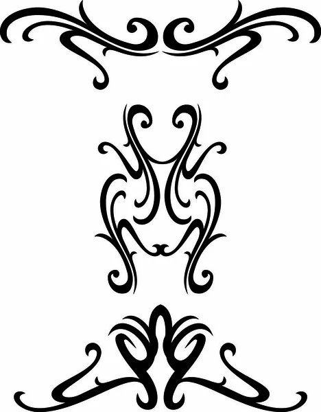 Elementos Diseño Ornamental Tribal Vectorial Tatto — Archivo Imágenes Vectoriales