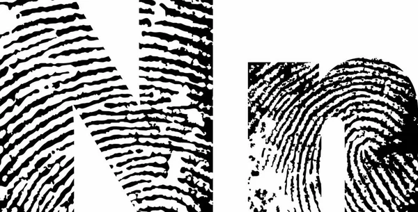 Alfabeto Impronta Digitale Illustrazione Vettoriale — Vettoriale Stock