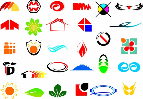 Diferentes Elementos Logotipo Ilustração Vetorial — Vetor de Stock