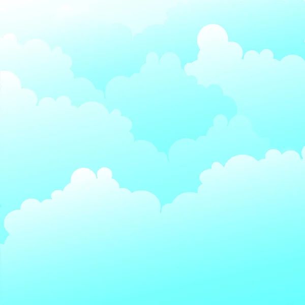 Nubes Vectoriales Hermoso Horizonte Azul Brillante Paisaje Nublado — Vector de stock