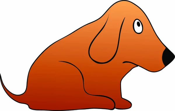 Imagen Del Perro Sentado Vector — Vector de stock