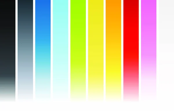 Ilustración Vectorial Diez Coloridos Elementos Fondo Pantalla Hexagonales Verticales Columnas — Vector de stock