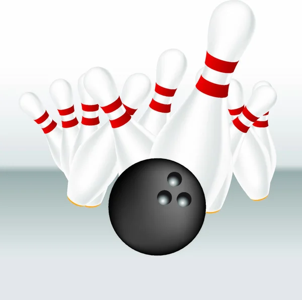 Bowling Vector Tecken Grafisk Illustration — Stock vektor