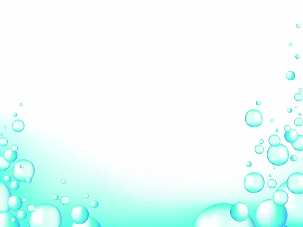 Ilustración Gotas Agua Azul Con Copyspace Para Texto — Vector de stock