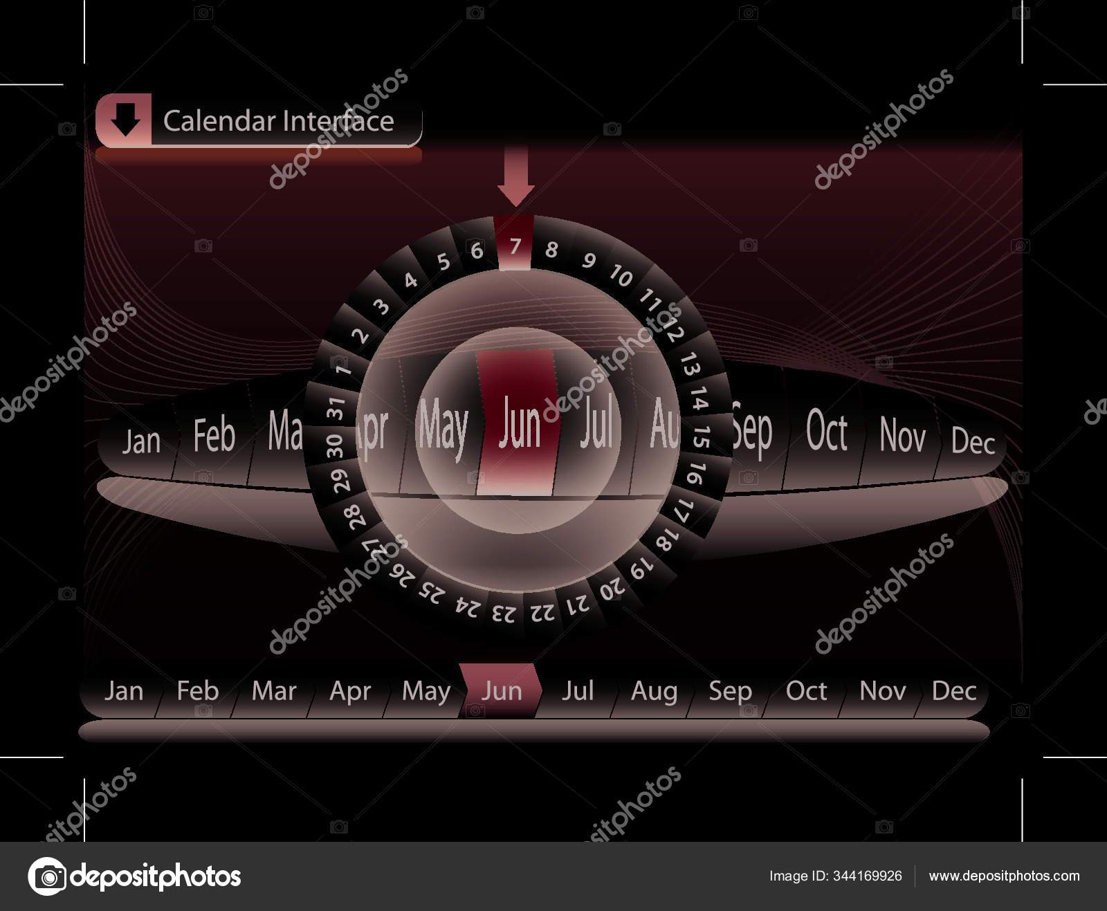 Image Calendar Interface Stock Vector Image by ©YAYImages #344169926