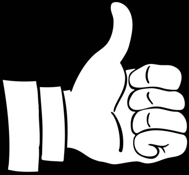 An image of a thumbs up. vector