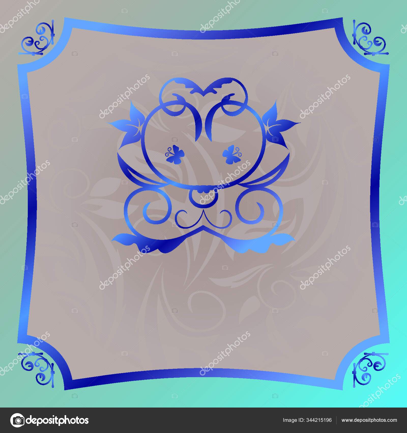 Ilustrasi Hiasan Hiasan Bingkai Emas Vektor Stok Vektor C Yayimages 344215196