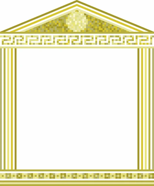 Ilustracja Greckich Kolumn Mozaiką Górze — Wektor stockowy