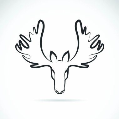 Vector images of moose deer head on a white background. vector
