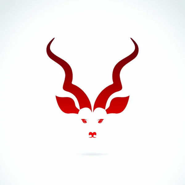 Imagem Vetorial Chifre Antílope Kudu Fundo Branco —  Vetores de Stock