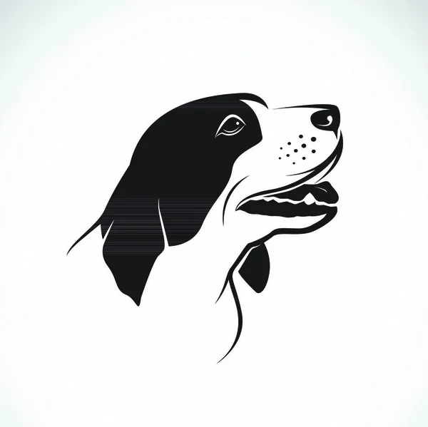 Διανυσματική Εικόνα Ενός Σκύλου Λευκό Φόντο — Διανυσματικό Αρχείο