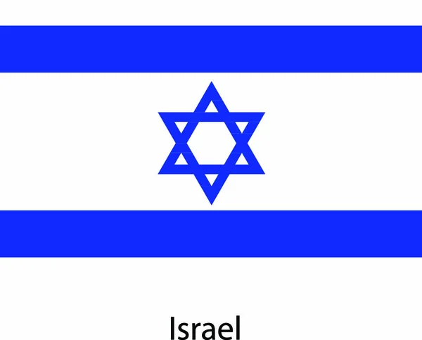 Bandera Del País Israel Ilustración Vectorial Colores Exactos — Vector de stock