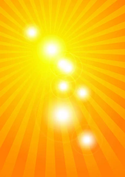 Аннотация Background Summer Sky Yellow Orange Rays — стоковый вектор
