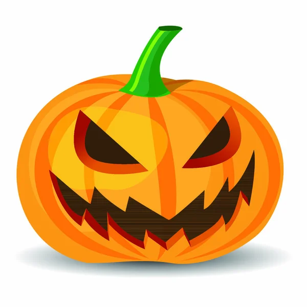 Calabaza Halloween Con Sonrisa Del Mal Formato Vectorial — Archivo Imágenes Vectoriales