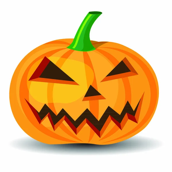 Calabaza Halloween Con Sonrisa Del Mal Formato Vectorial — Archivo Imágenes Vectoriales