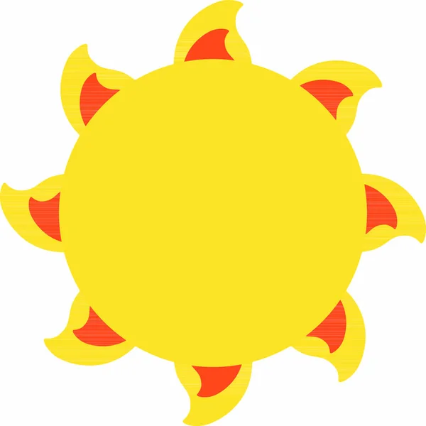 Sluneční Symbolická Grafická Ilustrace — Stockový vektor