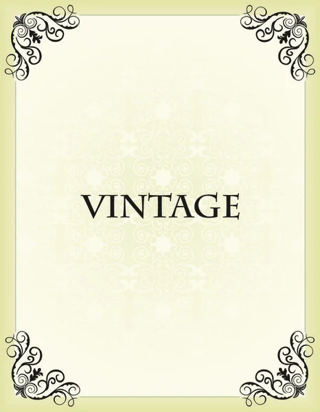 Ilustração Cartão Fundo Vintage Para Design Vetor —  Vetores de Stock