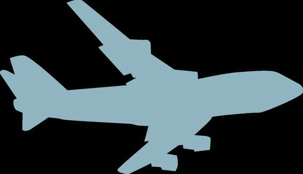 Samolot Sylwetka Znak Graficzny Ilustracja — Wektor stockowy