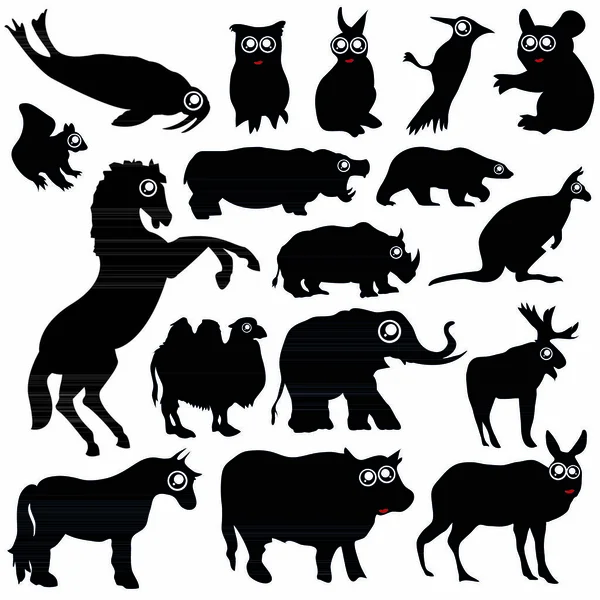 Vector Conjunto Varios Animales — Vector de stock