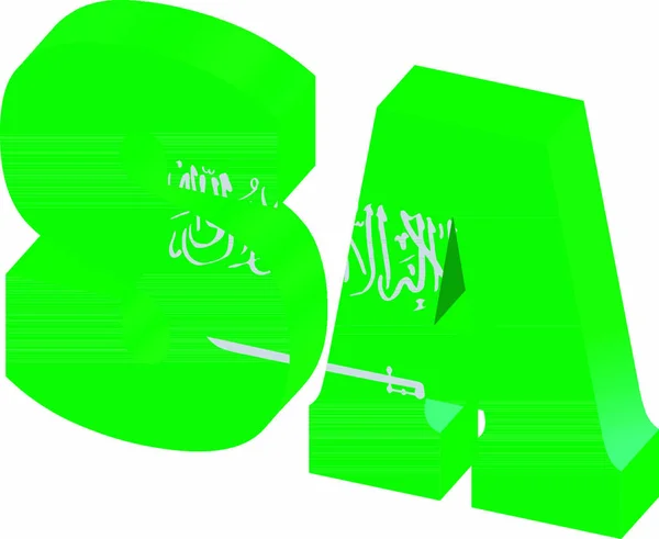 Dominio Nivel Superior Internet Arabia Saudita — Archivo Imágenes Vectoriales