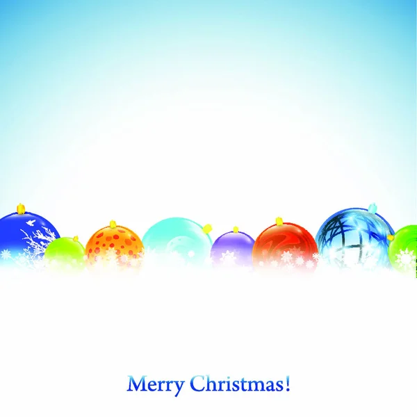 Fondo Navidad Con Bolas Decorativas Año Nuevo Copyspace — Vector de stock