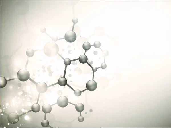 Illustrazione Astratta Della Molecola Con Copyspace Vostro Testo — Vettoriale Stock