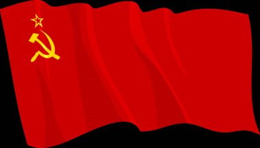 Political waving flag of USSR clipart