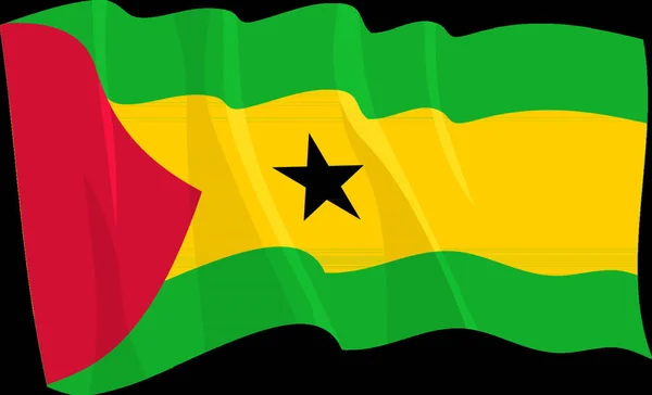 Bandeira Política São Tomé Príncipe — Vetor de Stock