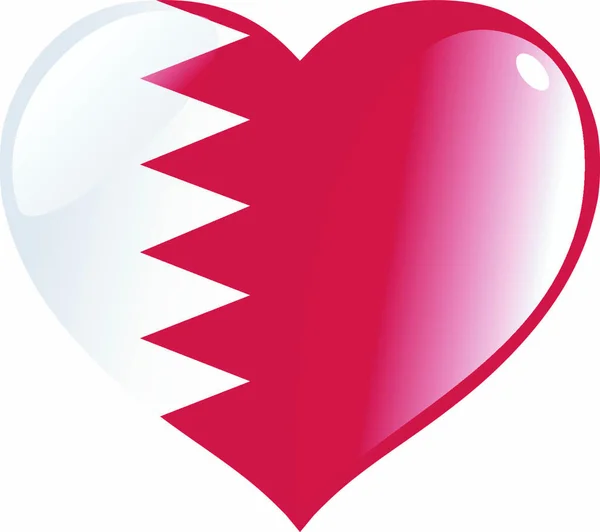 Herz Bahrain Farben — Stockvektor