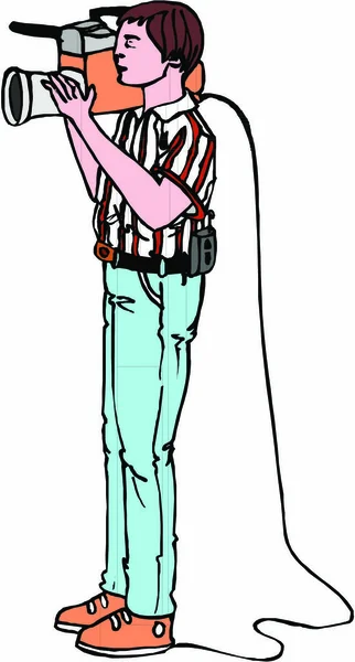 Videograph flaches Symbol, Vektorillustration — Stockillustration Videograph Flaches Symbol Vektorillustration — Stockvektor