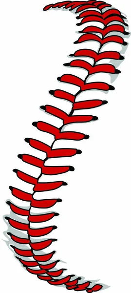 Векторная Иллюстрация Кружевов Софтбола Бейсбольных Кружевов — стоковый вектор