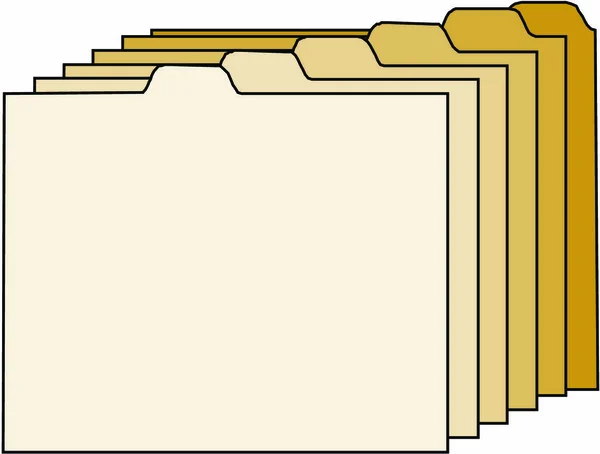 Folders Flat Icon Vector Illustration — Stock Vector