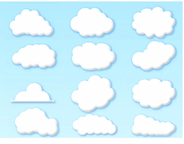 Wolken Bewölkten Blauen Himmel — Stockvektor
