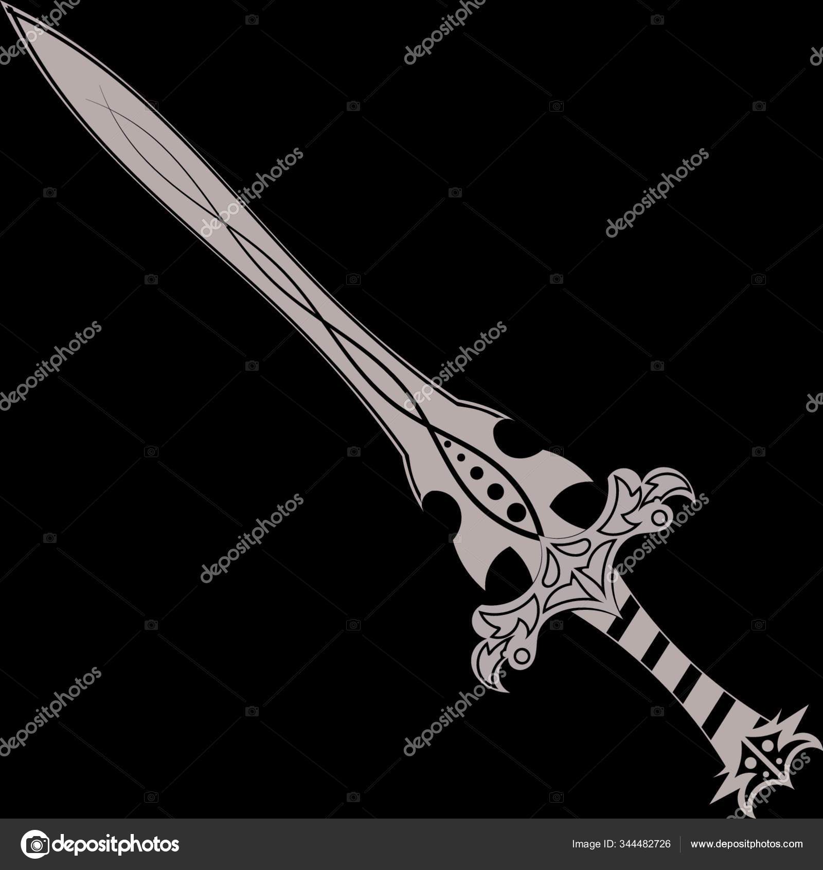 Schwert Tätowierung Flache Ikone Vektorillustration Stock-Vektorbild von  ©YAYImages 344482726, image size:1600x1692