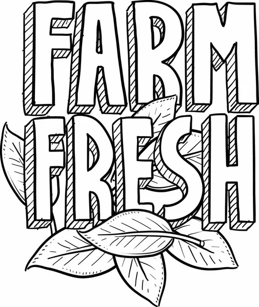 Doodle Στυλ Farm Fresh Τροφίμων Γεωργία Εικονογράφηση Μορφή Διάνυσμα Περιλαμβάνει — Διανυσματικό Αρχείο