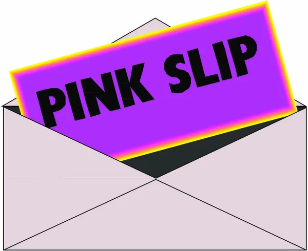 Pink Slip Flat Icon Vector Illustration — Stock Vector
