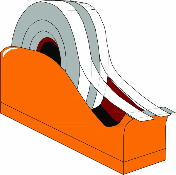 Ragasztószalag Adagoló Lapos Ikon Vektor Illusztráció — Stock Vector