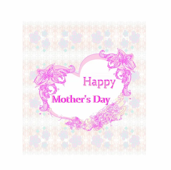 Happy Mother Day Lovely Greeting Card — стоковый вектор